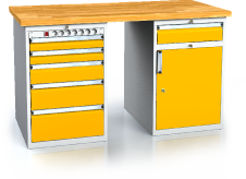 Workbenches alcera PROFI - board - container - container 880 x 1500 x 700